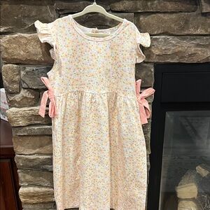 Adorable Floral Kids Dress with Pink Bows